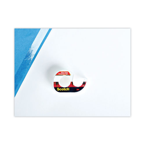 Transparent Tape In Handheld Dispenser, 1" Core, 0.5" x 37.5 ft, Transparent