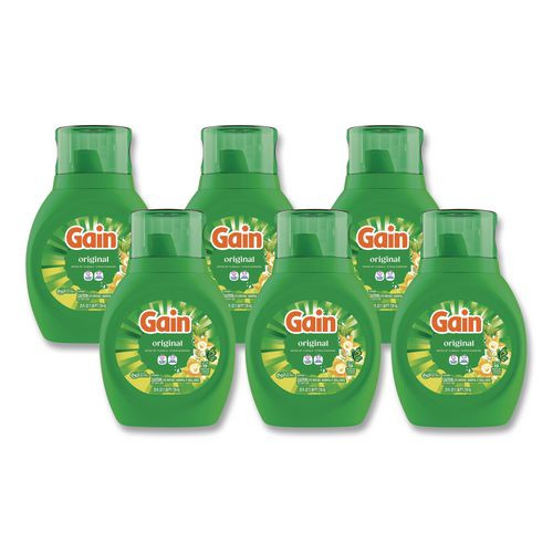 Liquid Laundry Detergent, Original Fresh, 25 oz Bottle, 6/Carton