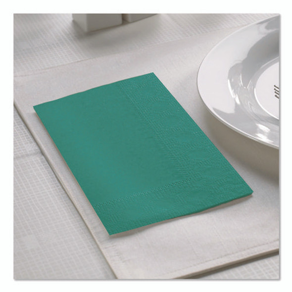 Dinner Napkins, 2-Ply, 15 x 17, Teal, 1,000/Carton