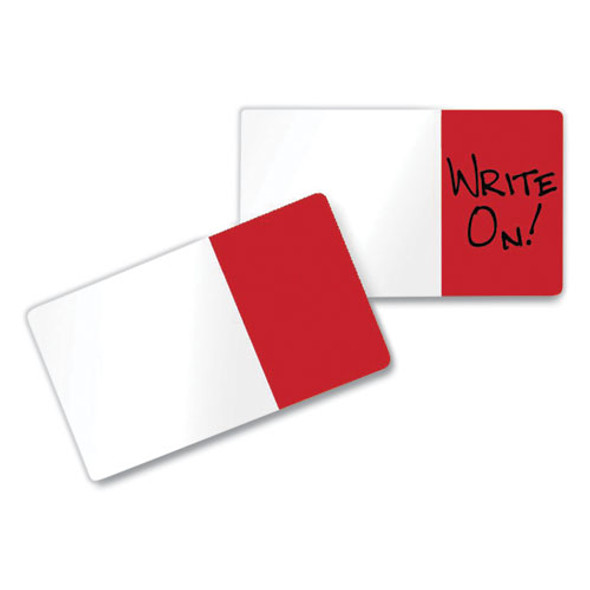 Easy-To-Read Self-Stick Index Tabs, 0.43" Wide, Red, 50/Pack