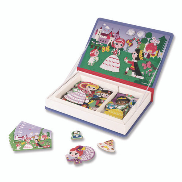 Magneti'books, Princesses, 62 Pieces (7 Cards, 55 Magnetic Shapes), Ages 3 to 8