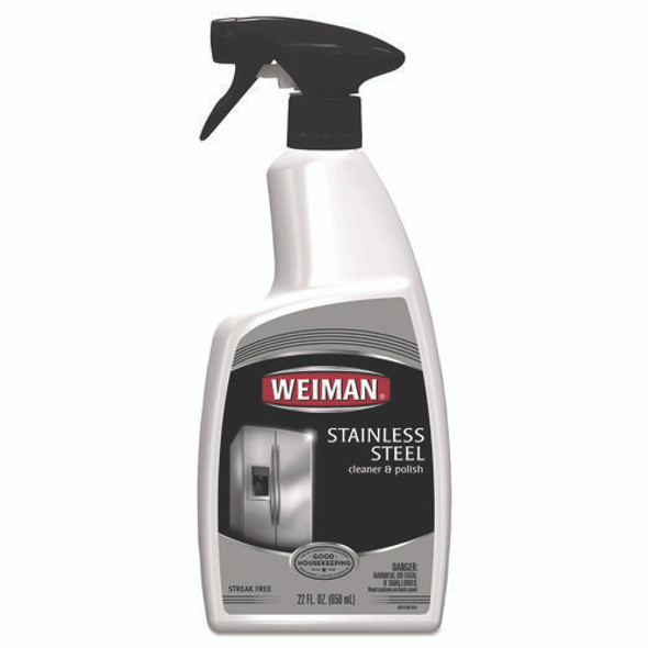 Stainless Steel Cleaner and Polish, Floral Scent, 22 oz Spray Bottle, 6/Carton