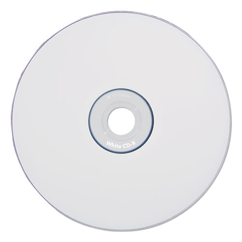 CD-R Recordable Disc, 700 MB/80 min, 52x, Spindle, White, 100/Pack