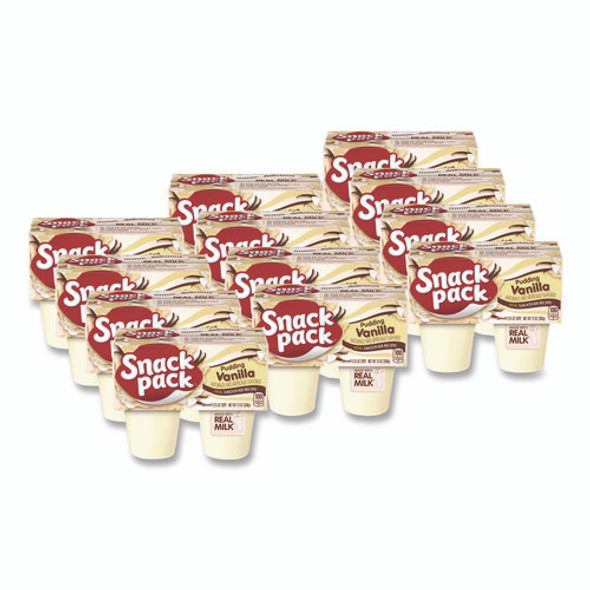 Pudding Cups, Vanilla, 3.5 oz Cup, 48/Carton