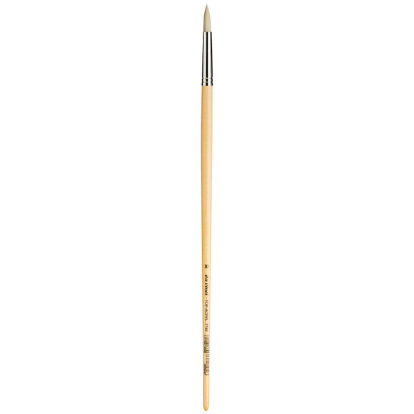 TOP-ACRYL White Brush, Synthetic, Acrylic & Oil, Round, Series 7782, Size 10