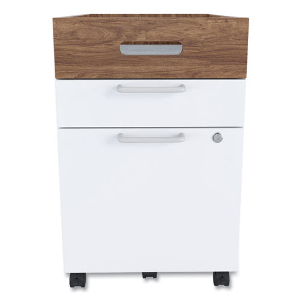 Essentials Mobile Pedestal File, Left or Right, 2-Drawers: Box/File, Legal/Letter, White/Espresso, 15.5" x 21.2" x 24.2" Essentials Mobile Pedestal File, Left or Right, 2-Drawers: Box/File, Legal/Letter, White/Espresso, 15.5" x 21.2" x 24.2"