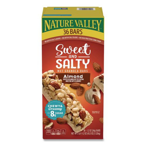 Granola Bars, Sweet and Salty Almond, 1.2 oz Pouch, 36/Box