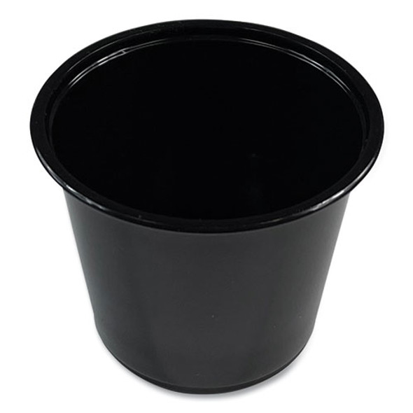 Souffle/Portion Cups, 5.5 oz, Plastic, Black, 2,500/Carton
