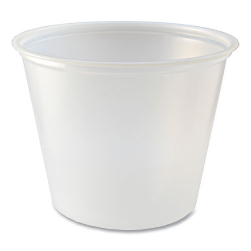 Portion Cups, 5.5 oz, Plastic, Translucent, 125/Sleeve, 20 Sleeve/Carton