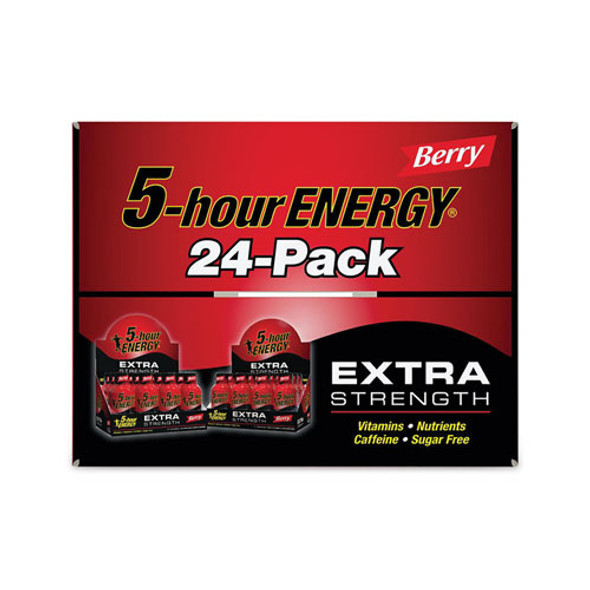 Extra Strength Energy Drink, Berry, 1.93 oz Bottle, 24/Carton