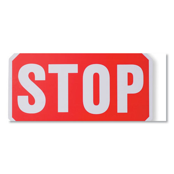 Handheld Stop Sign, 18" Red/White Face, White Graphics