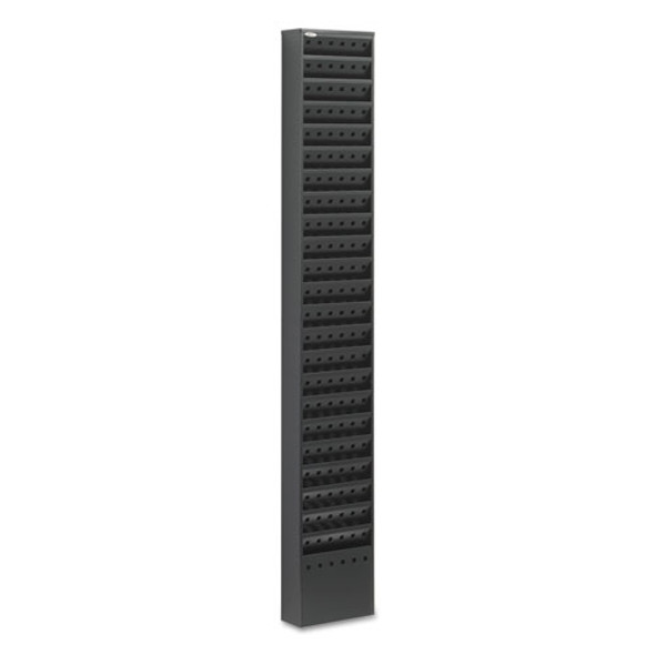Steel Magazine Rack, 23 Compartments, 10w x 4d x 65.5h, Black