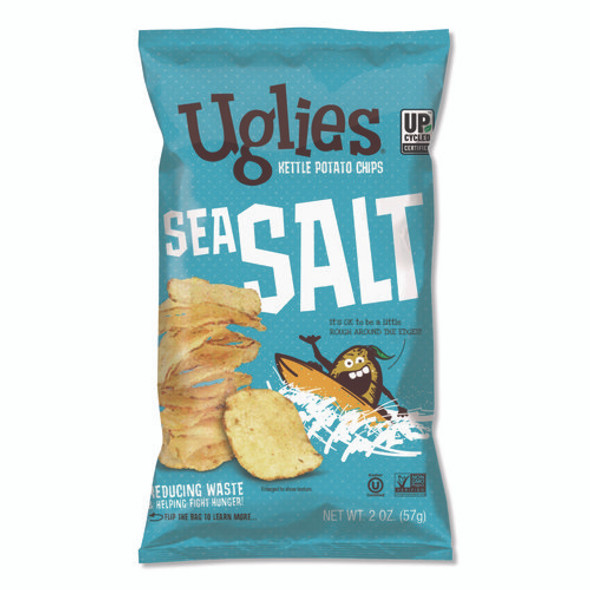 Kettle Potato Chips, Sea Salt, 2 oz Bags, 24/Carton