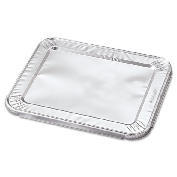 Steam Pan Foil Lids, Fits Half-Size Pan, 30 Gauge, 12.27 x 10.44, 100/Carton