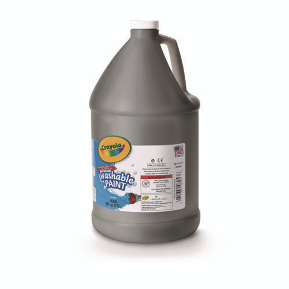 Washable Paint, Black, 1 gal Bottle