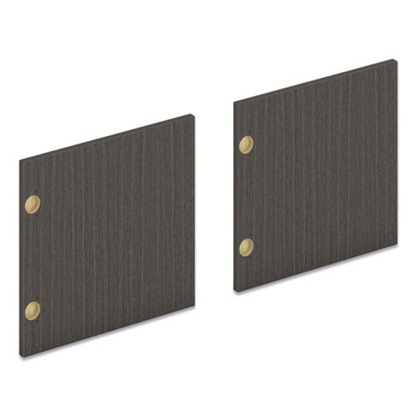 Mod Laminate Doors for 48"W Mod Desk Hutch, 15.87 x 14.83, Slate Teak, 3/Carton