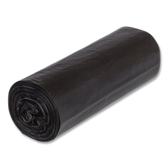 Low-Density Commercial Can Liners, 30 gal, 0.9 mil, 30" x 36", Black, Interleaved Roll, 25 Bags/Roll, 8 Rolls/Carton