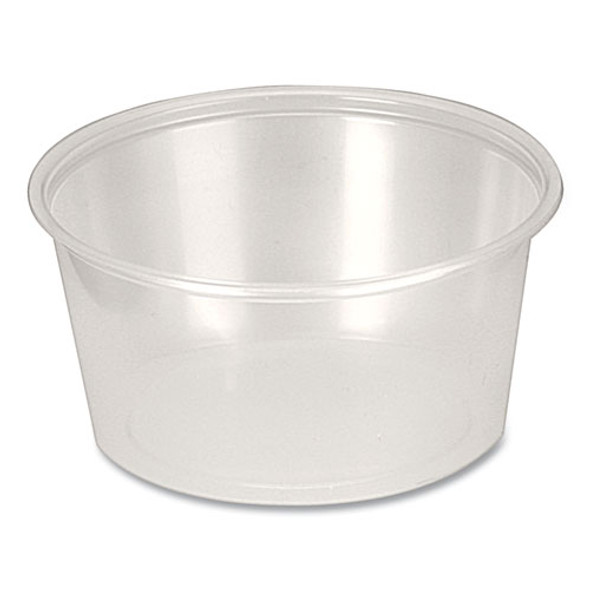 Portion Cups, 4 oz, Plastic, Clear, 250/Sleeve, 10 Sleeves/Carton
