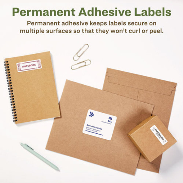 EcoFriendly Mailing Labels, Inkjet/Laser Printers, 2 x 4, White, 10/Sheet, 25 Sheets/Pack