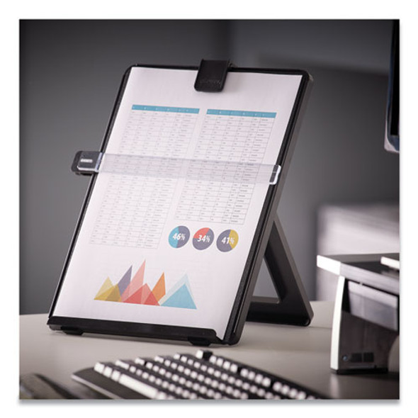 Non-Magnetic Letter-Size Desktop Copyholder, 125 Sheet Capacity, Plastic, Black