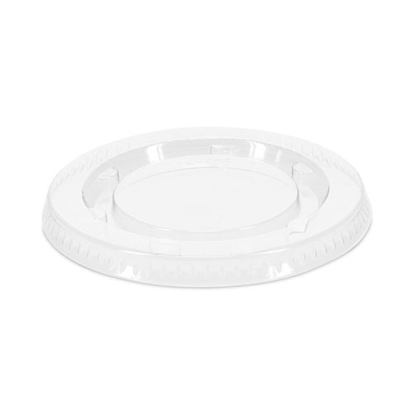 Plastic Portion Cup Lid, Fits 1.5 oz to 2.5 oz Portion Cups, Clear, 100/Pack, 24 Packs/Carton