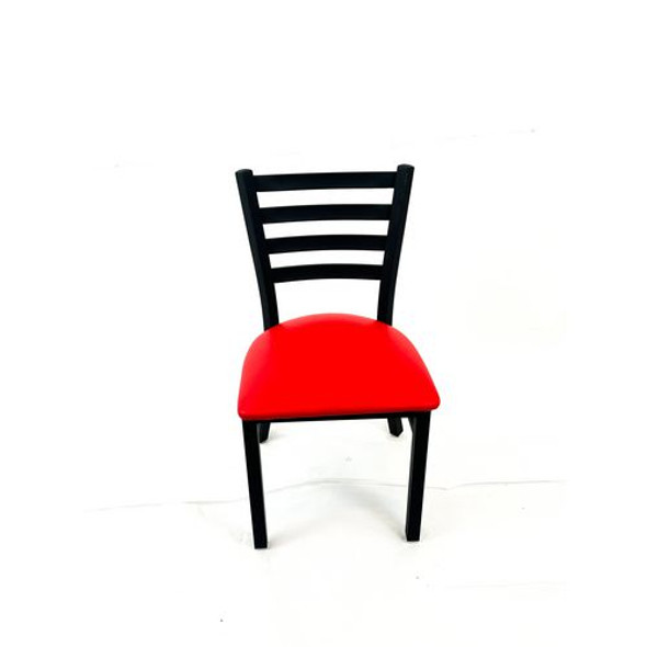 White Horse Series Side Chairs, Supports Up to 300 lb, 18" Seat Height, Red Seat, Black Back, Black Base White Horse Series Side Chairs, Supports Up to 300 lb, 18" Seat Height, Red Seat, Black Back, Black Base