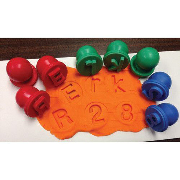 Easy Grip Dough and Paint Stampers - Uppercase Alphabet - Set of 27 Easy Grip Dough and Paint Stampers - Uppercase Alphabet - Set of 27