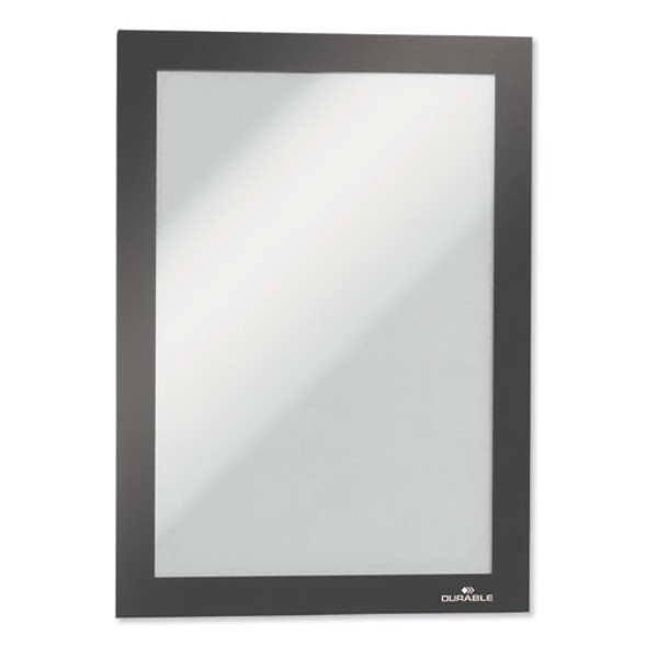 DURAFRAME Magnetic Sign Holder, 5.5 x 8.5, Black Frame, 2/Pack