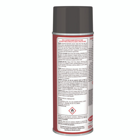 Vinyl and Leather Cleaner, Leather Scent, 15 oz Aerosol Spray, 12/Carton