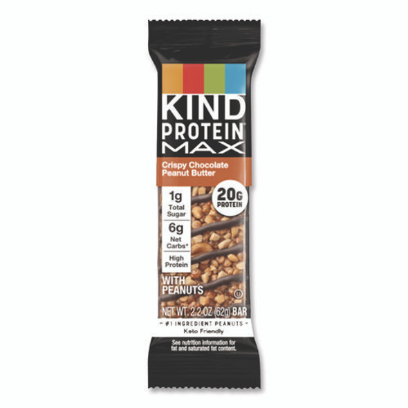 Protein MAX Bar, Crispy Chocolate Peanut Butter, 2.2 oz Bar, 12/Box