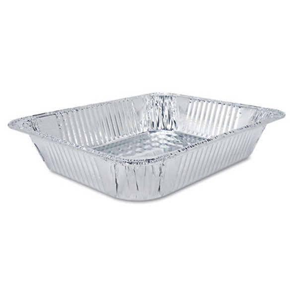 Aluminum Steam Table Pans, Half-Size Shallow, 1.69" Deep, 10.38 x 12.75, 100/Carton