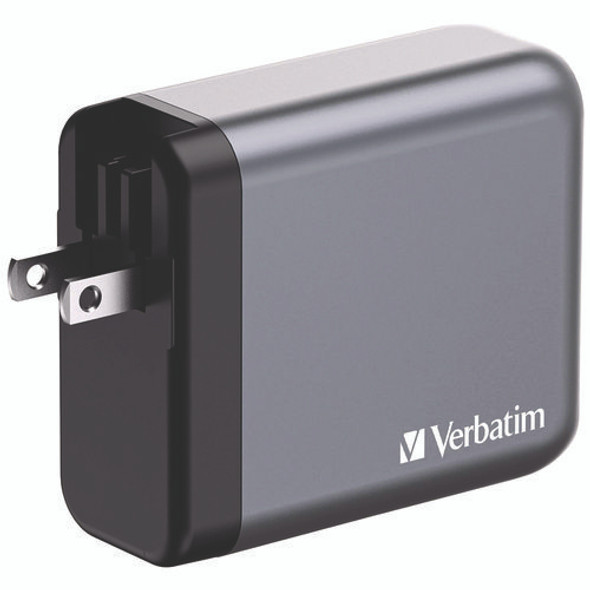 140 W 4-Port GaN Wall Charger, Black/Gray