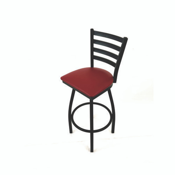 Boggs Series Barstool, Supports Up to 300 lb, 30.5" Seat Height, Burgundy Seat, Black Back, Black Base Boggs Series Barstool, Supports Up to 300 lb, 30.5" Seat Height, Burgundy Seat, Black Back, Black Base
