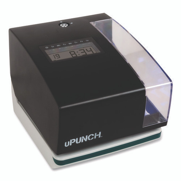 Digital Time Clock and Date Stamp Bundle, Black