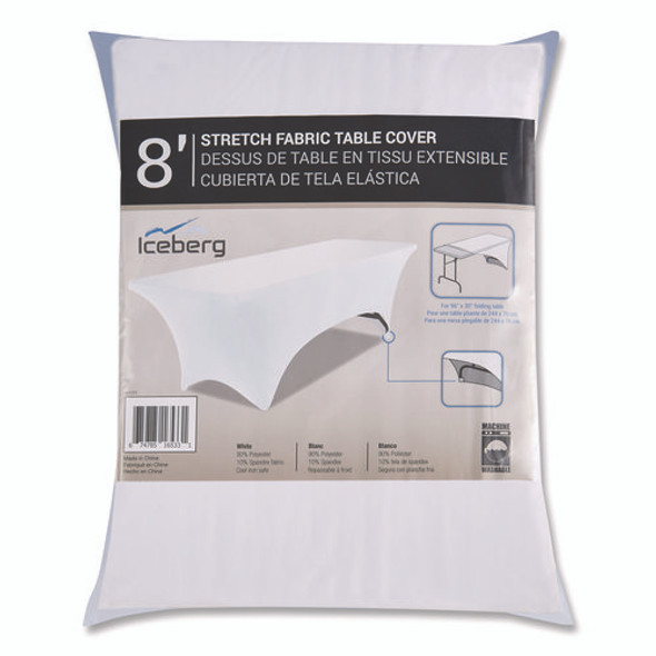 iGear Fabric Table Cover, Polyester, 30 x 96, White