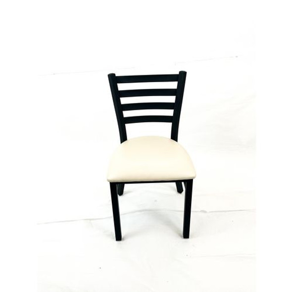 White Horse Series Side Chairs, Supports Up to 300 lb, 18" Seat Height, Cream Seat, Black Back, Black Base White Horse Series Side Chairs, Supports Up to 300 lb, 18" Seat Height, Cream Seat, Black Back, Black Base
