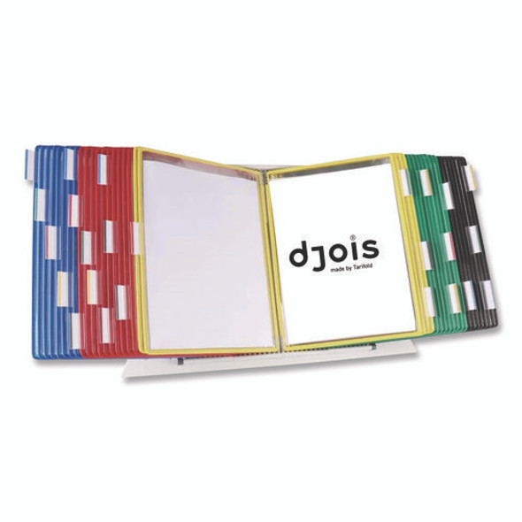 Desktop Reference and Display System, 40 Panels with Assorted Borders, White Base