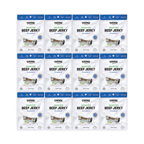 Classic Beef Jerky, 1 oz Pouch, 12/Pack