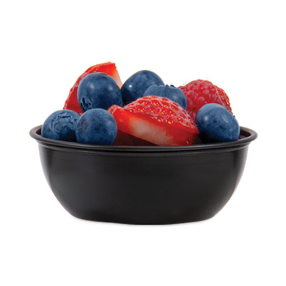 Polystyrene Portion Cups, 3.5 oz, Plastic, Black, 250/Bag, 10 Bags/Carton