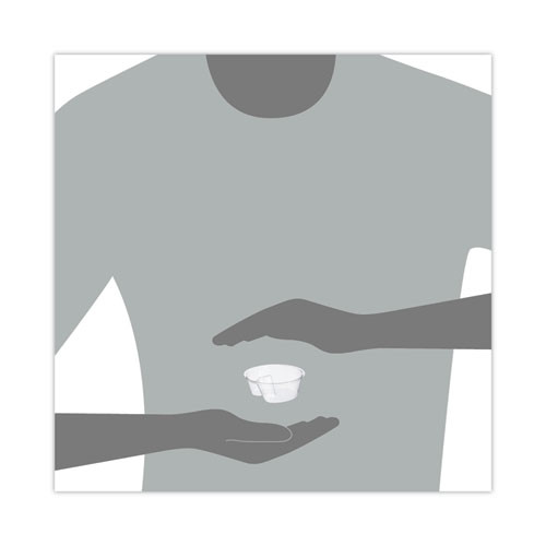 Single Compartment Cup Insert, 3.5 oz, Plastic, Clear, 1,000/Carton