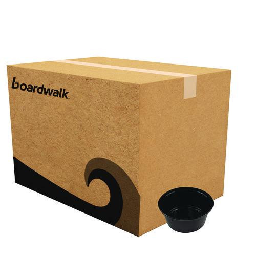 Souffle/Portion Cups, 3.25 oz, Plastic, Black, 2,500/Carton