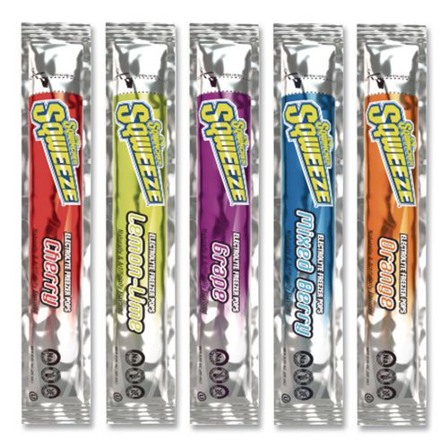 Sqweeze Freeze Pops, Assorted Flavors, 3 oz Packets, 150/Carton