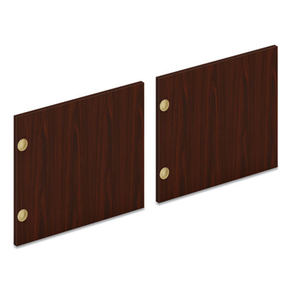 Pair of Mod Laminate Doors for 72"W Mod Desk Hutch, 17.87 x 14.83, Traditional Mahogany