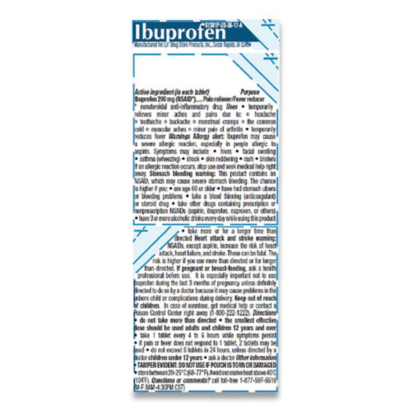 Ibuprofen, 200 mg, Refill Pack, Two Tablets/Packet, 50 Packets/Box Ibuprofen, 200 mg, Refill Pack, Two Tablets/Packet, 50 Packets/Box