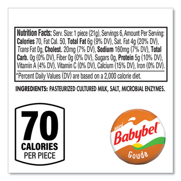 Gouda, 0.71 oz Individually Wrapped, 6/Bag, 6 Bags/Carton