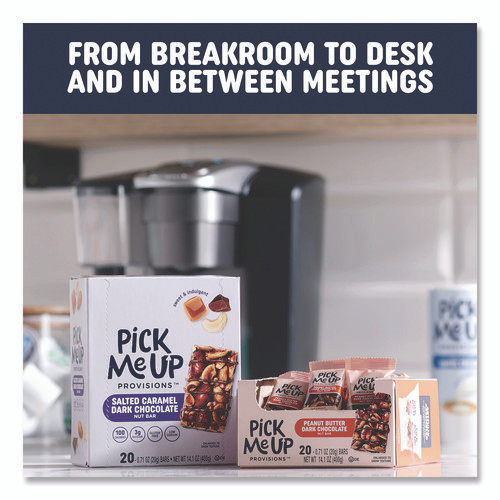 Nut Bars, Salted Caramel Dark Chocolate, 0.7 oz Bar, 20/Box