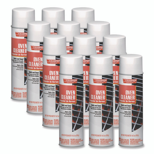 Champion Sprayon Oven Cleaner, 18 oz Aerosol Spray, 12/Carton