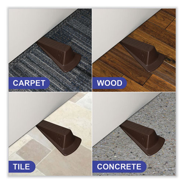 Giant Foot Doorstop, No-Slip Rubber Wedge, 3.5w x 6.75d x 2h, Brown Giant Foot Doorstop, No-Slip Rubber Wedge, 3.5w x 6.75d x 2h, Brown