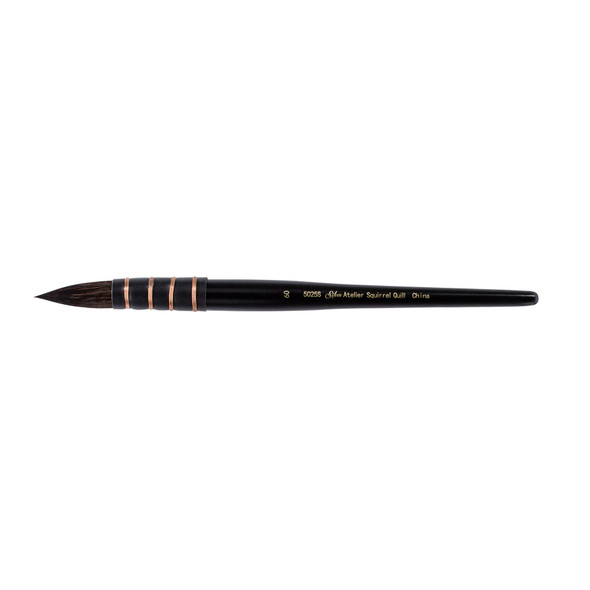 Silver Atelier™ Squirrel Blend Quill Brush, Short Handle, Size 60
