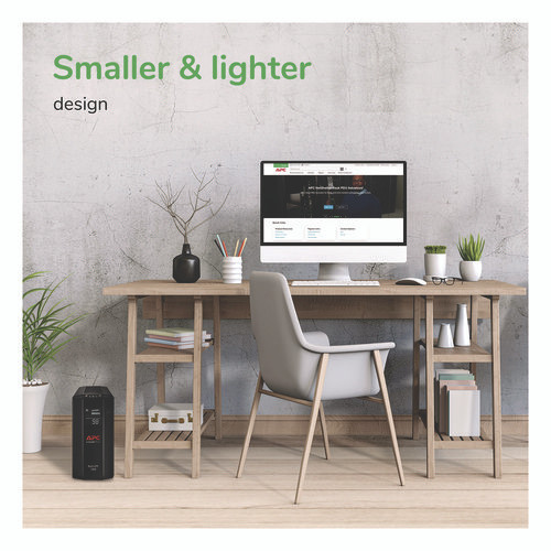 Back-UPS Pro Compact Tower LCD Battery Backup and Surge Protector with USB, 1,000 VA, 8 Outlets, 1,103 J